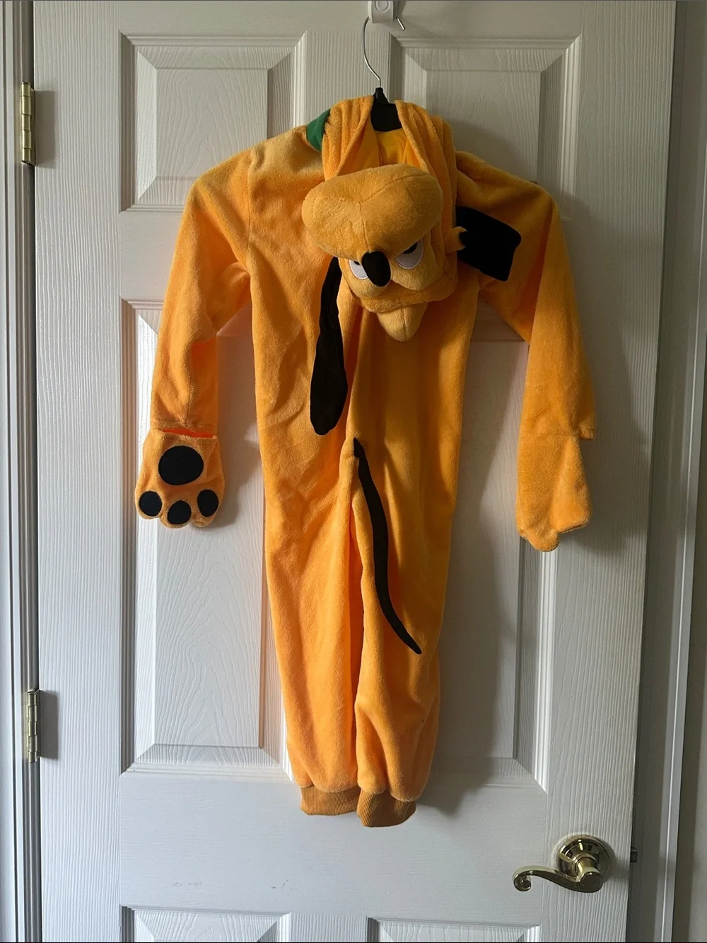 Disney Yellow Pluto Plush Hooded Kids Costume Onesie 4T